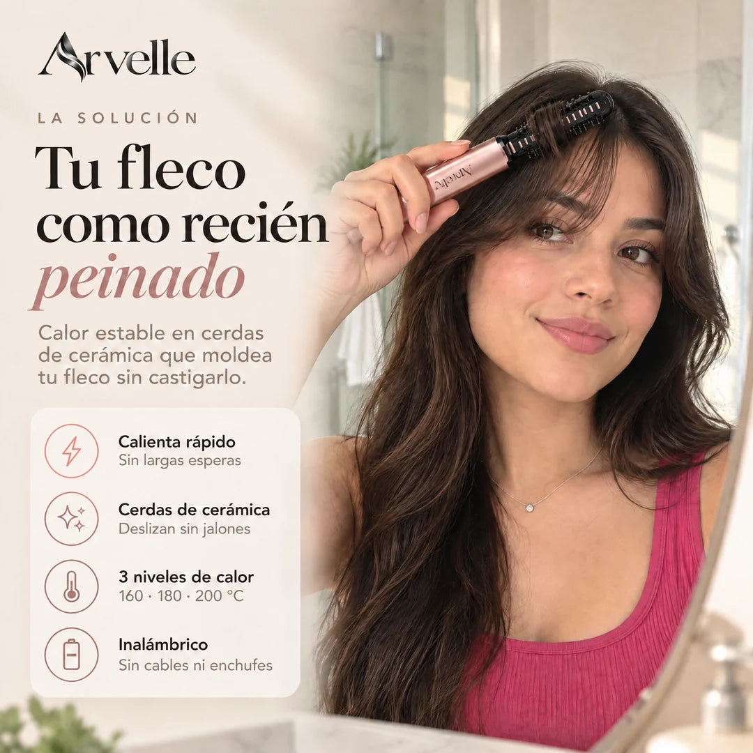 Rizador portátil Arvelle para el fleco